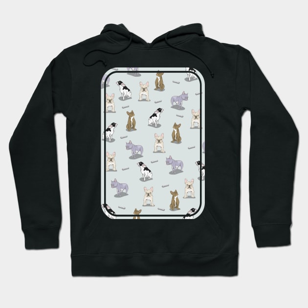 French Bulldog pattern Hoodie by mailboxdisco